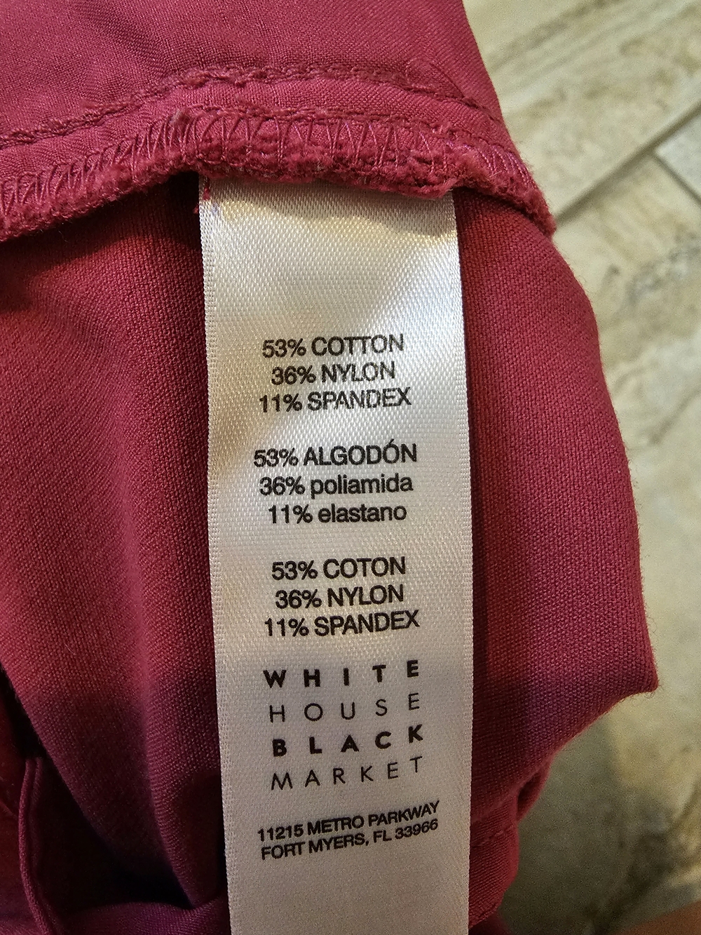 White House Black Market Fuchsia Slim Straight Ankle Pants Sz 4 - Picture 6 of 9